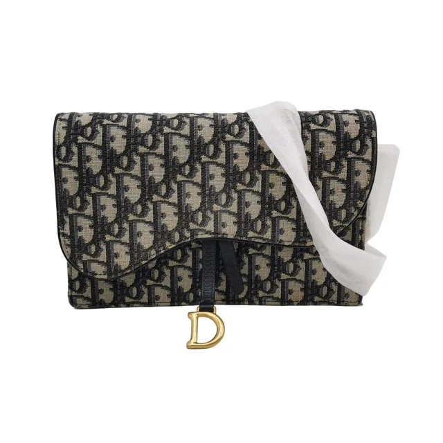 Dior Saddle Bag, Navy Oblique Canvas and Calfskin