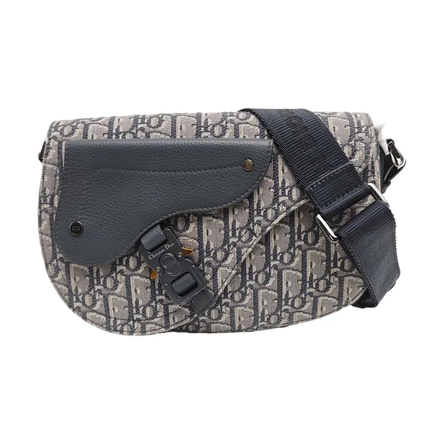 Dior Saddle Bag 2024, Grey Monogram Jacquard Canvas