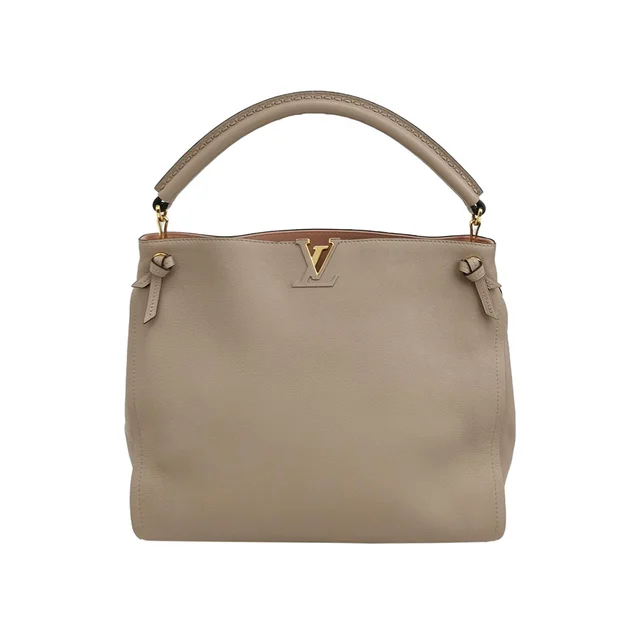 Louis Vuitton Capucines 34 cm Bag, Beige Leather