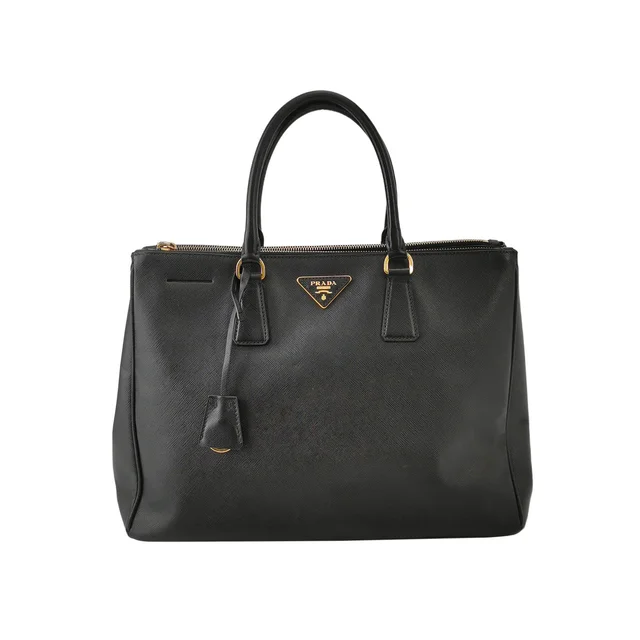 Prada Galleria حقيبة توت كبيرة, أسود جلد
