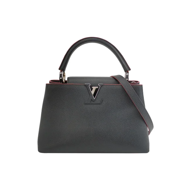 Louis Vuitton Capucines Medium Bag, Black Leather