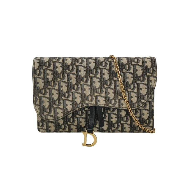 Dior Saddle Bag, Beige Oblique Canvas and Calfskin