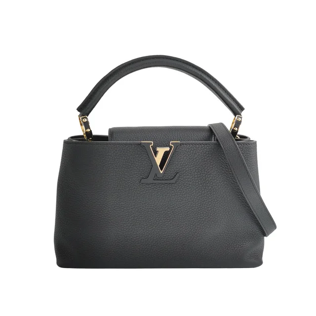 Louis Vuitton Capucines Medium Bag, Black Calfskin