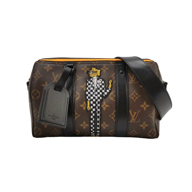Louis Vuitton City Keepall حقيبة, بني Monogram, جلد