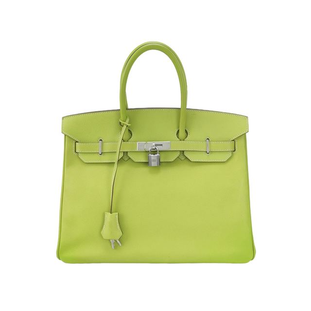 Hermès Birkin 35 Handtasche, Grün, Epsom Leder