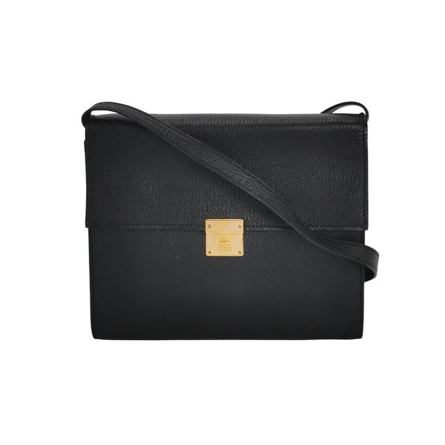 Hermès Clic 16 Schultertasche, Schwarz, Mysore-Ziegenleder