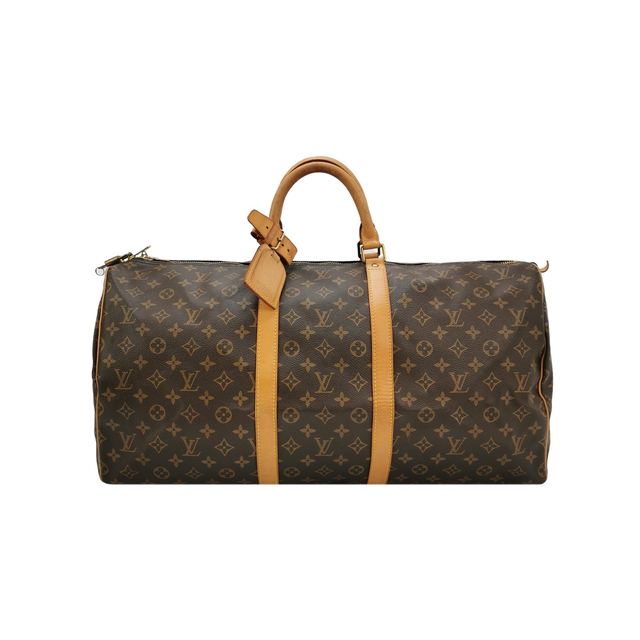 Louis Vuitton Keepall Travel Tasche, 56 cm, Braun, Leder