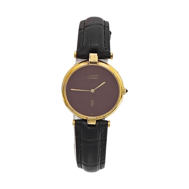 Cartier Must Vendôme Uhr, 30 mm, Bordeaux, Sonstiges