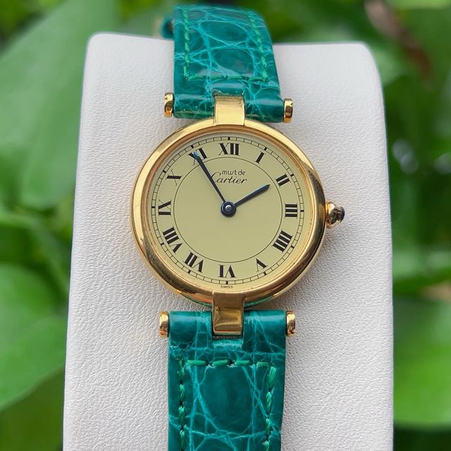 Cartier Must Vendôme Uhr, 24 mm, Gelb, Artikel 66992380, vergoldet