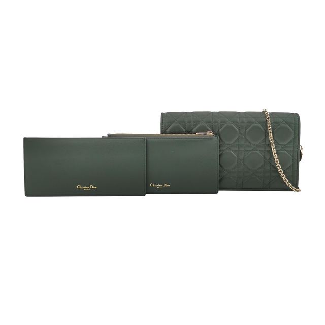 Dior Lady Dior Schultertasche, 21.5 cm, Leder, Sonstiges
