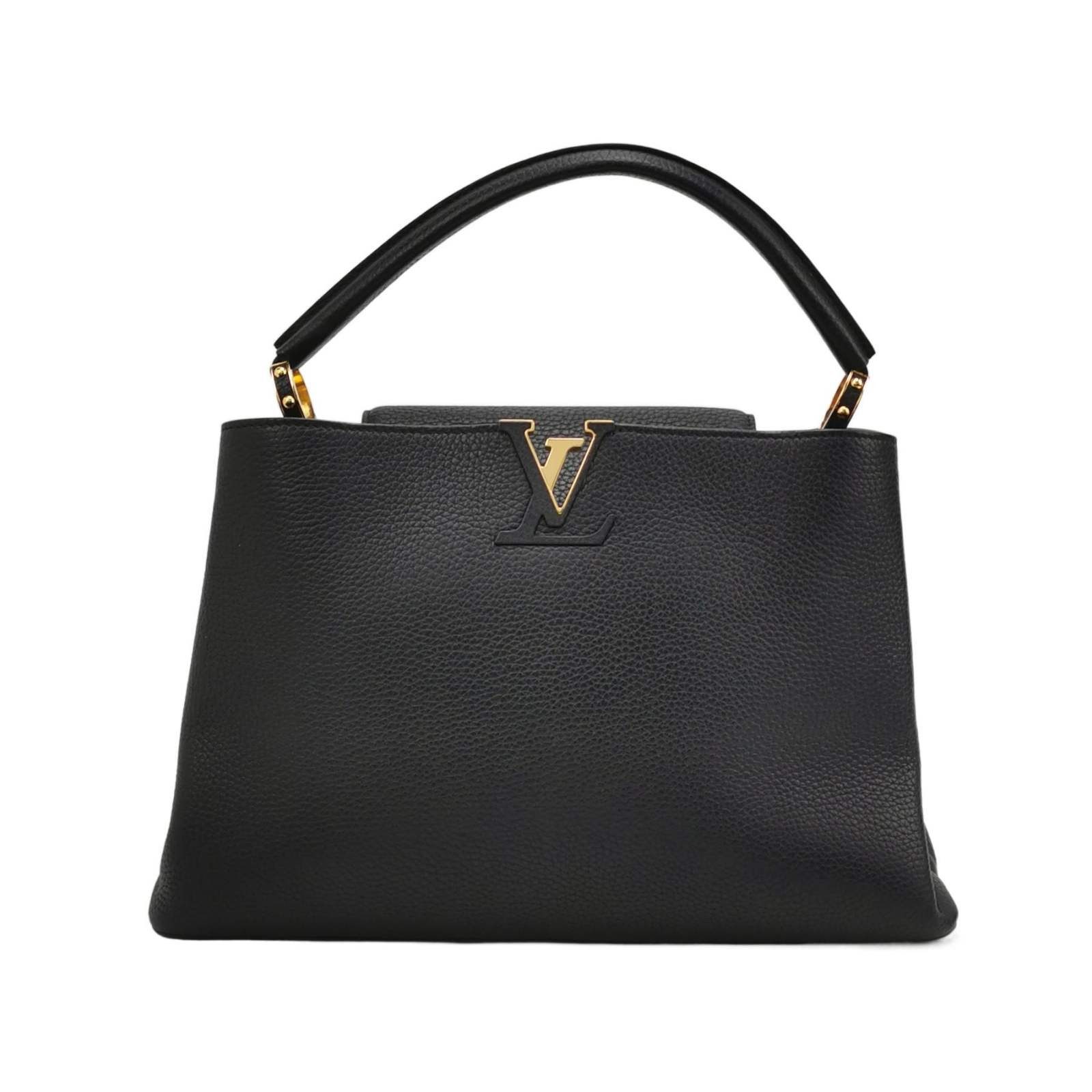 Louis Vuitton Capucines Handbag, 36 cm, Black, Leather, photograph 1