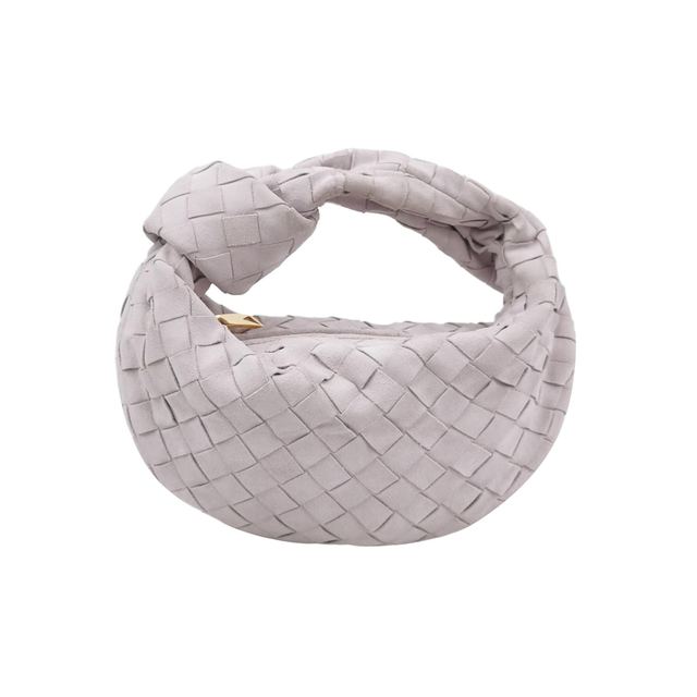 Bottega Veneta Jodie Handtasche, 24 cm, Violett, Wildleder