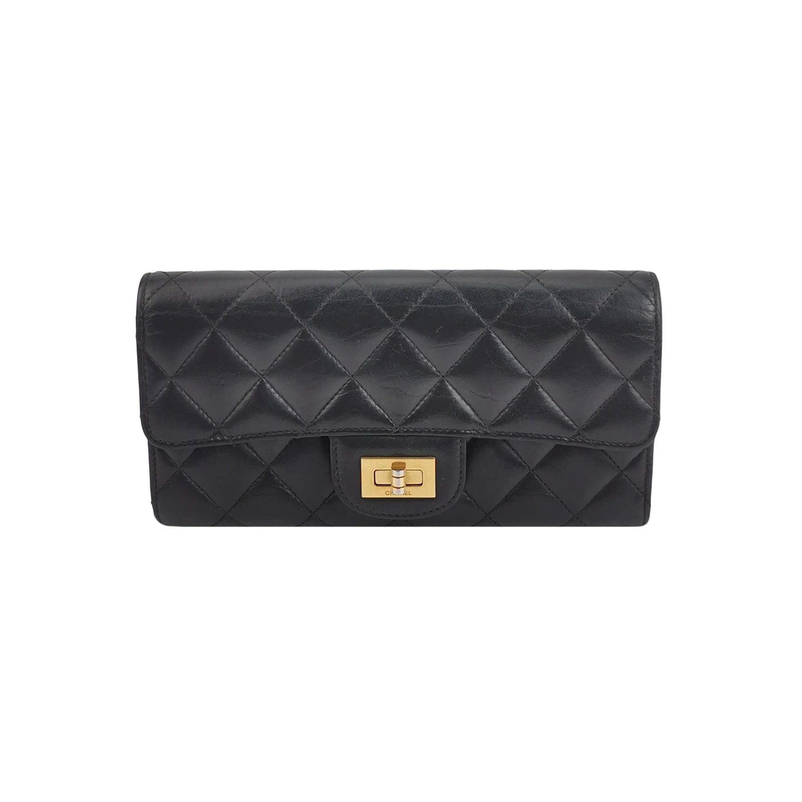 Chanel 2.55 Clutch, 19.5 cm, Black, Leather, photograph 1