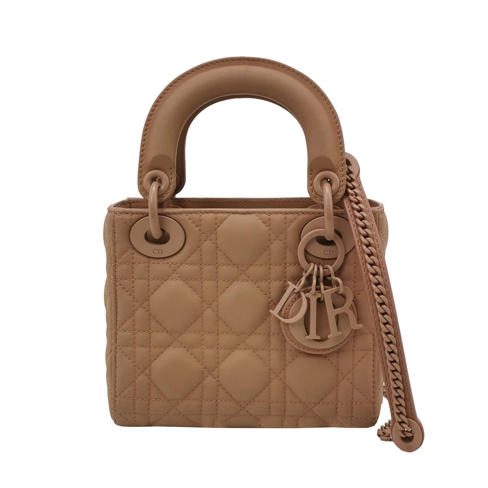 Dior Lady Dior sac porté épaule, 17 cm, beige, cuir, photographier 1