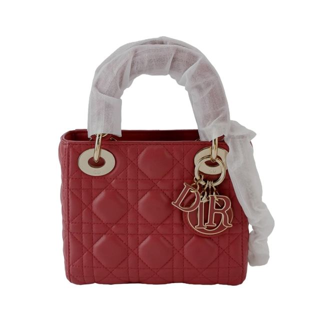 Dior Lady Dior Schultertasche, 17 cm, Rot, Artikel 69173893, Leder