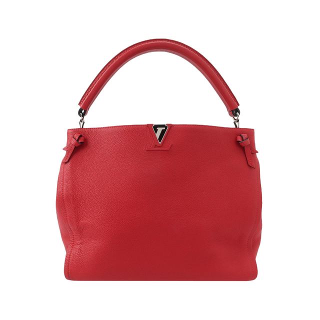 Louis Vuitton Capucines Schultertasche, 34 cm, Rot, Leder