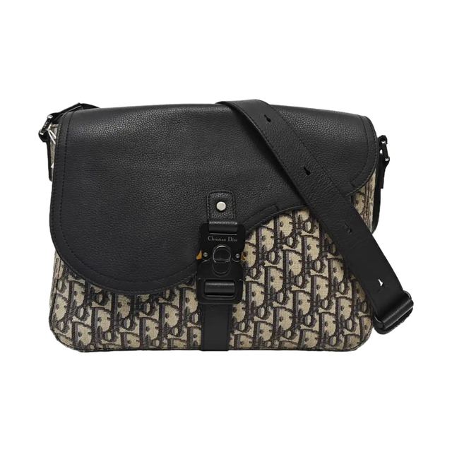 Dior Saddle Schultertasche, 30 cm, Beige, Stoff