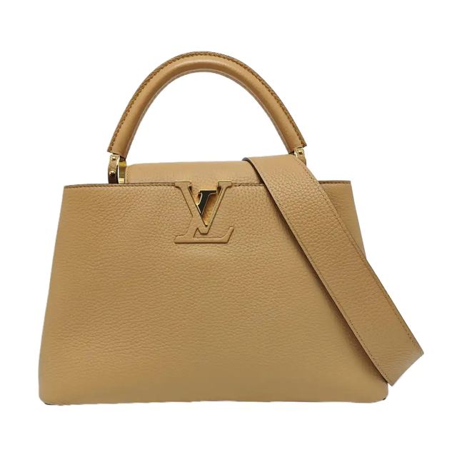 Louis Vuitton Capucines Handtasche, 31.5 cm, Khaki, Leder