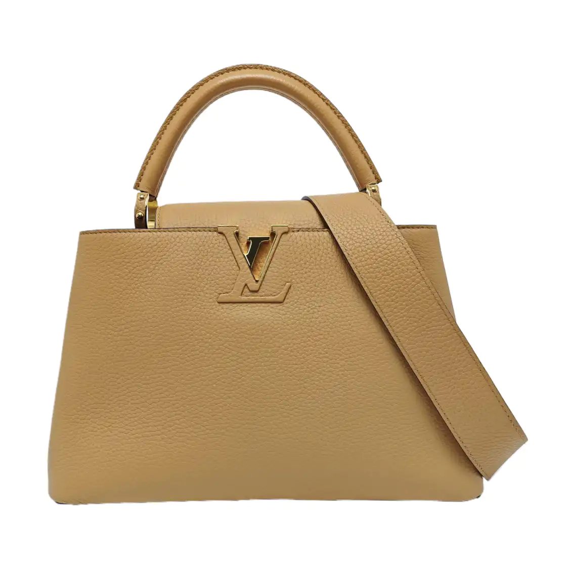 Louis Vuitton Capucines Handtasche, 31.5 cm, Khaki, Leder, Fotografiere 1