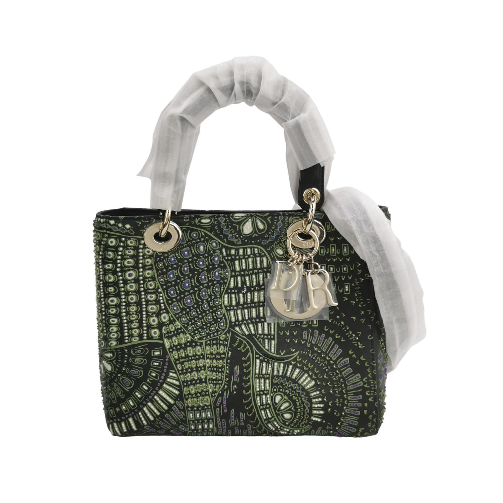 Dior Lady Dior Schultertasche, 24 cm, Mehrfarbig, Leder, Fotografiere 1