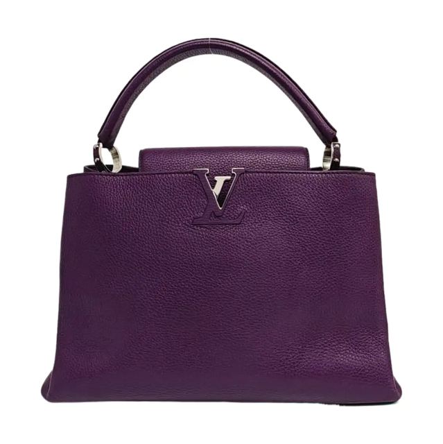 Louis Vuitton Capucines Handtasche, 36 cm, Violett, Leder