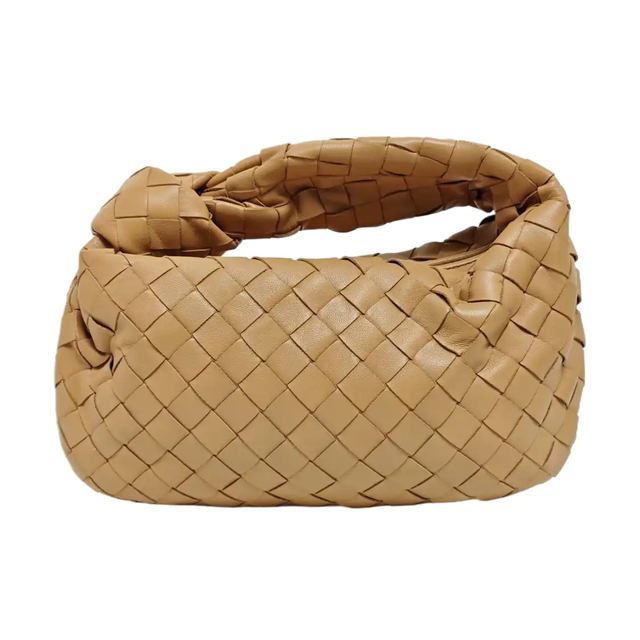 Bottega Veneta Jodie Handtasche, 28 cm, Khaki, Leder