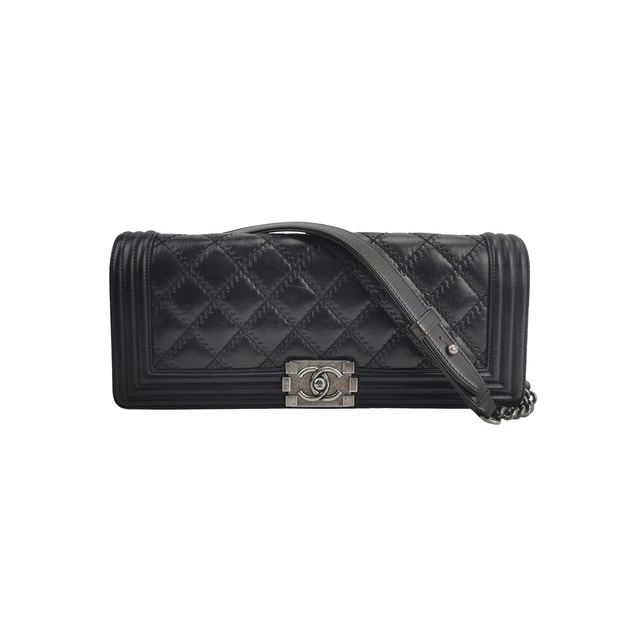 Chanel Boy Bag, 31.3 cm, Schwarz, Leder