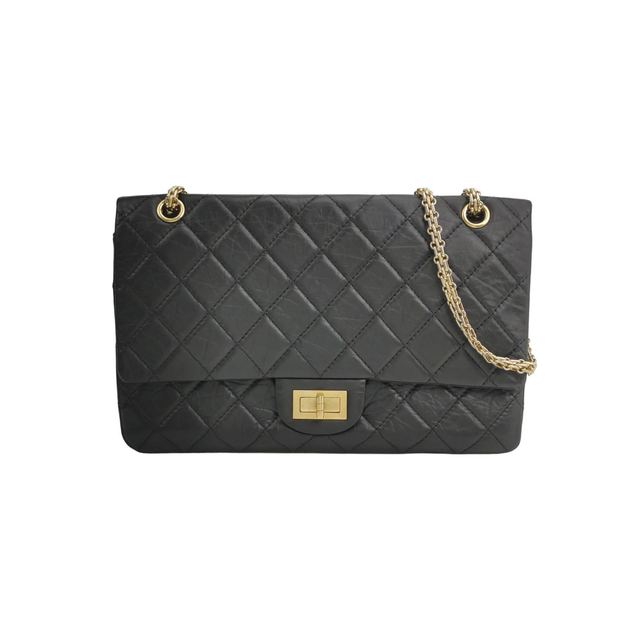Chanel 2.55 Schultertasche, 31.5 cm, Schwarz, Artikel 69441930, Leder