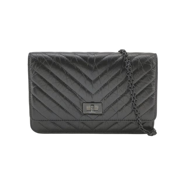 Chanel 2.55 Schultertasche, 19 cm, Schwarz, Artikel 69442434, Leder