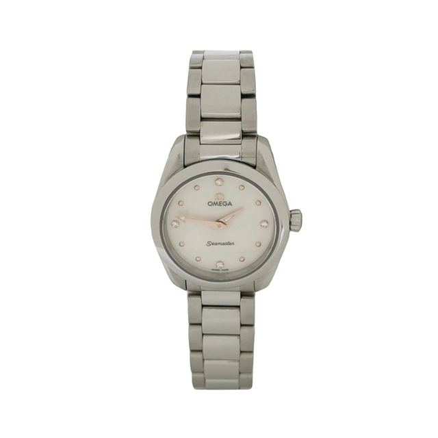 Omega Seamaster Uhr, Silber, Quarz, Stahl