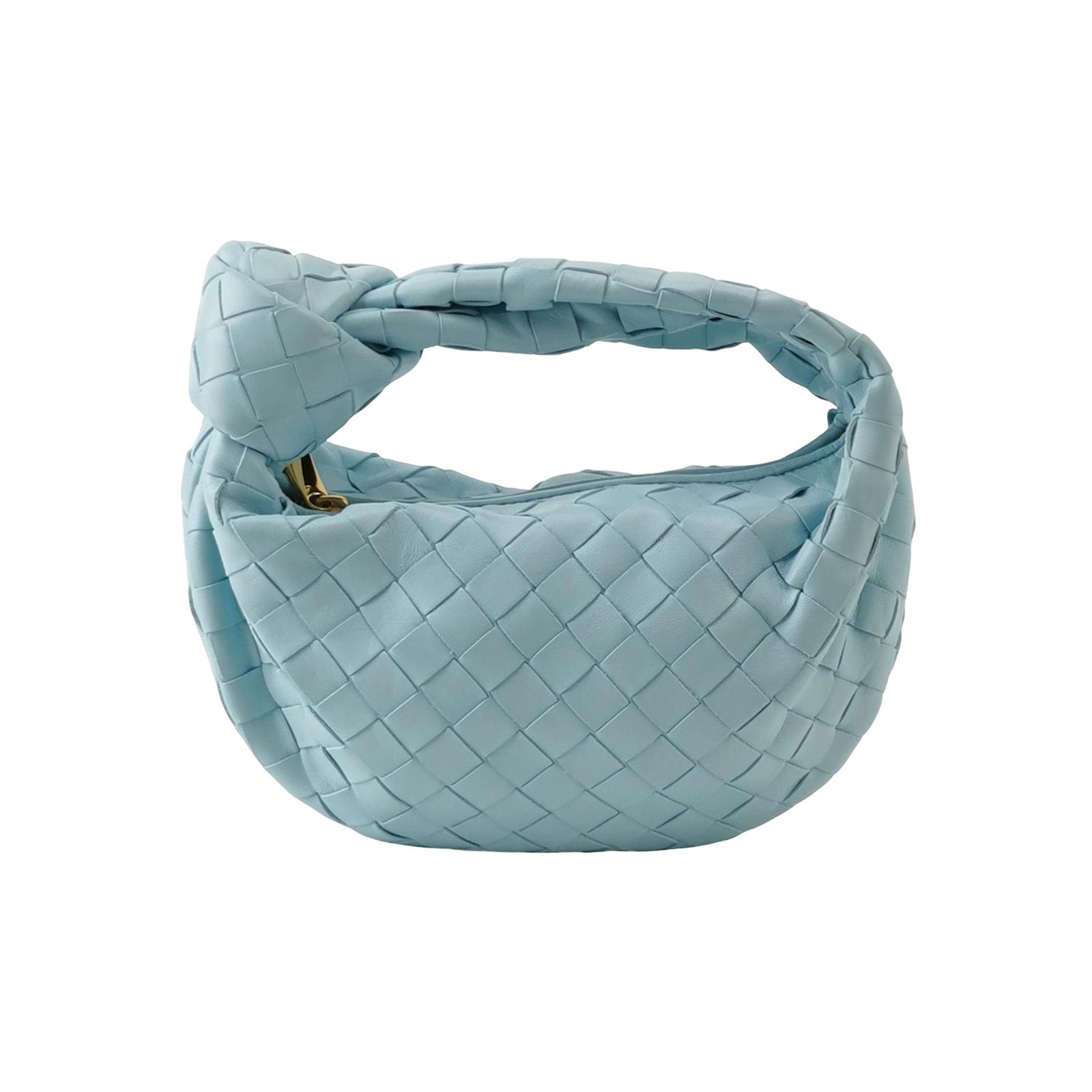 Bottega Veneta Jodie sac à main, 24 cm, bleu, cuir, photographier 1