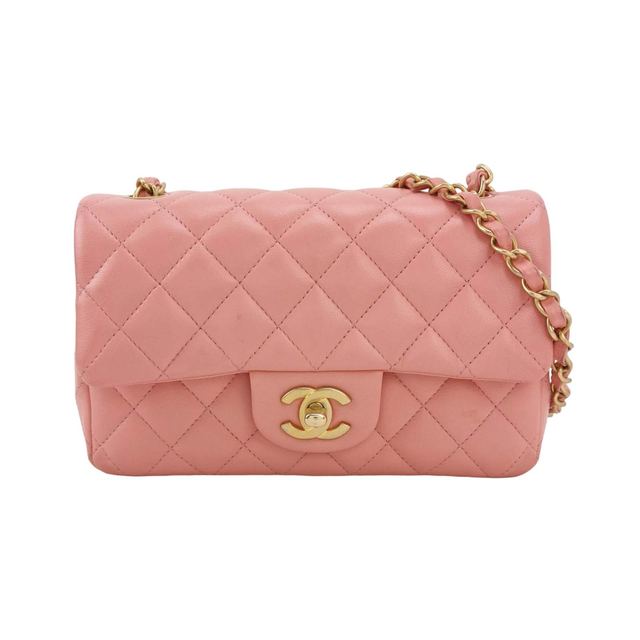 Chanel Classic Flap Umhängetasche, 20 cm, Rosa, Artikel 69482787, Leder