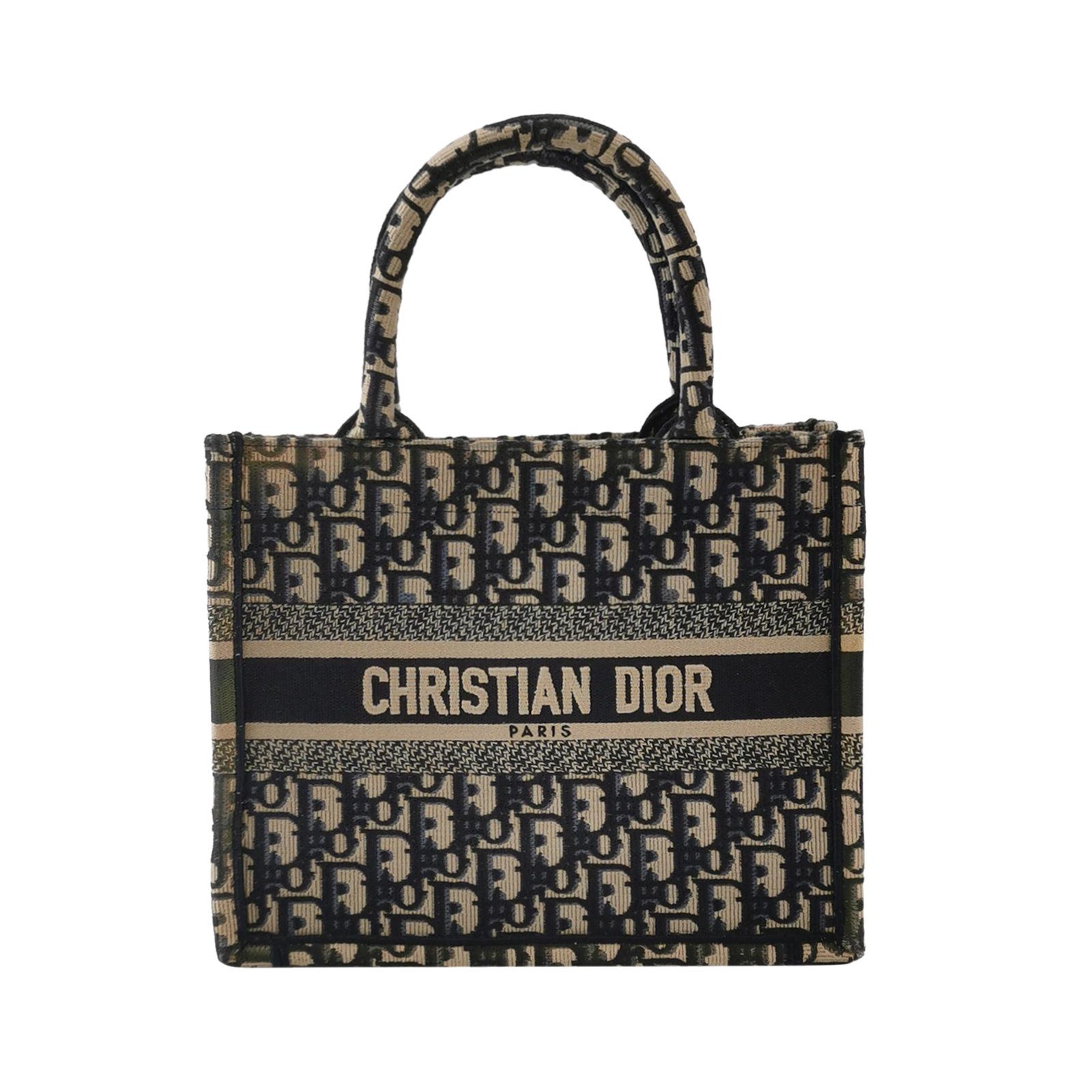 Dior Book Tote Handtasche, 26.5 cm, Marineblau, Stoff, Fotografiere 1