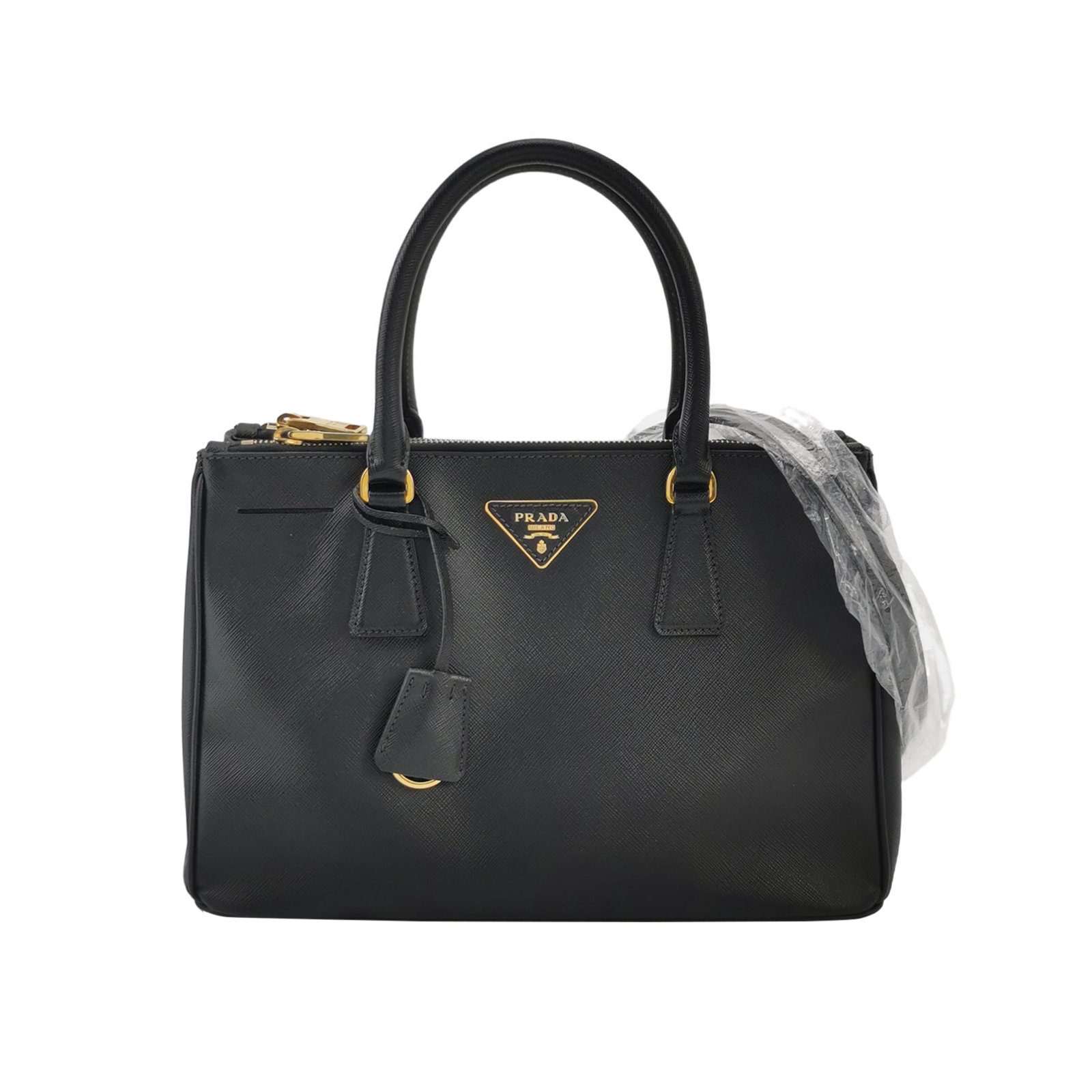 Prada Galleria Shoulder Bag, 31 cm, Black, Leather, photograph 1