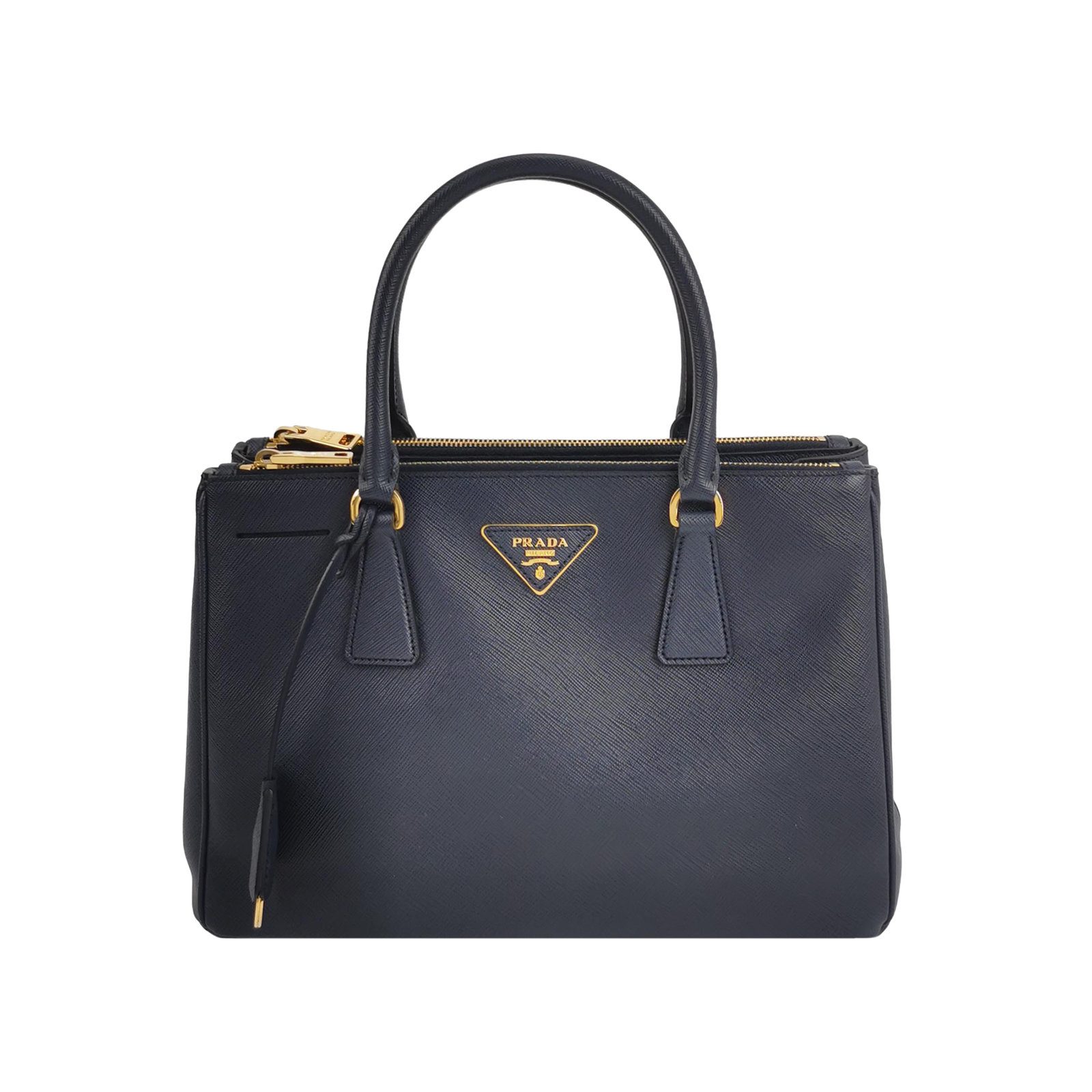 Prada Galleria Handbag, 31 cm, Navy, Leather, photograph 1