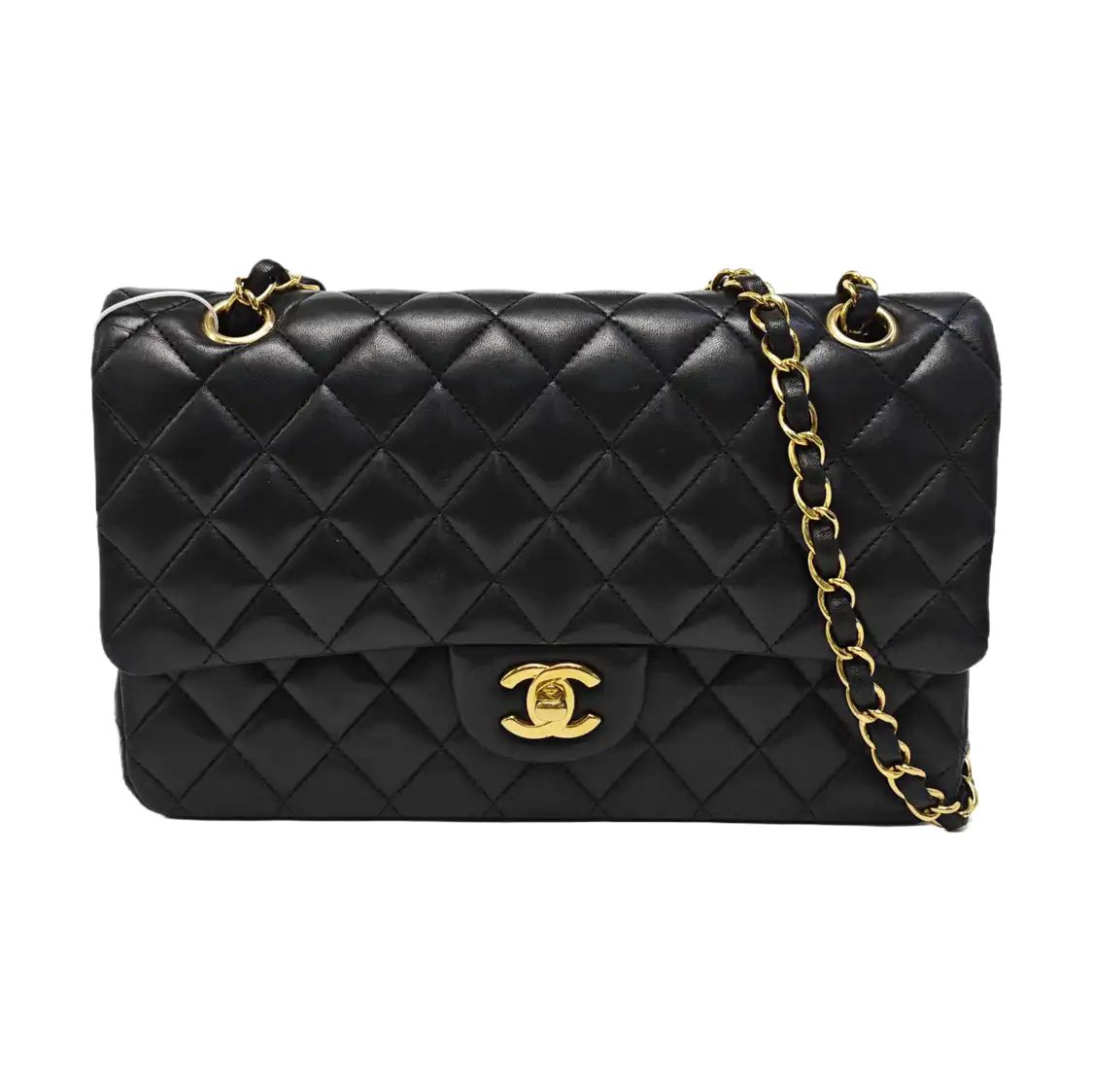 Chanel Classic Flap Shoulder Bag, 25.5 cm, Black, Item 69486565, Leather, photograph 1