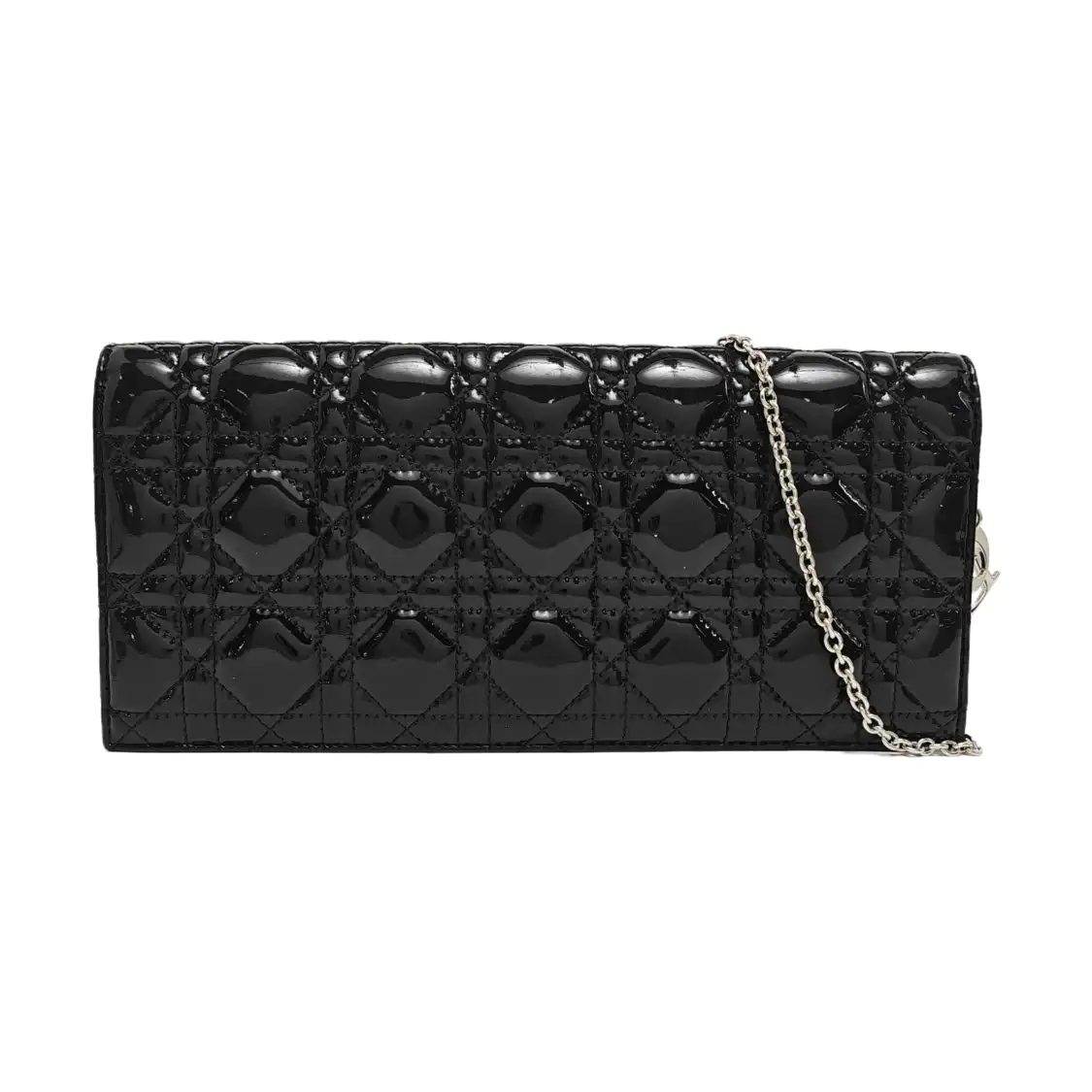Dior Lady Dior Schultertasche, 27 cm, Schwarz, Lackleder, Fotografiere 1