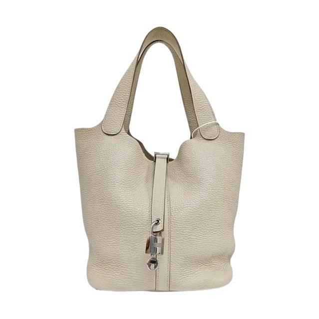 Hermès Picotin Lock 22 Handtasche, Weiß, Leder