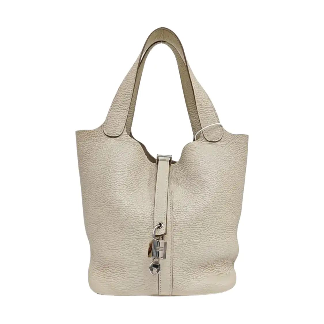 Hermès Picotin Lock 22 Handtasche, Weiß, Leder, Fotografiere 1