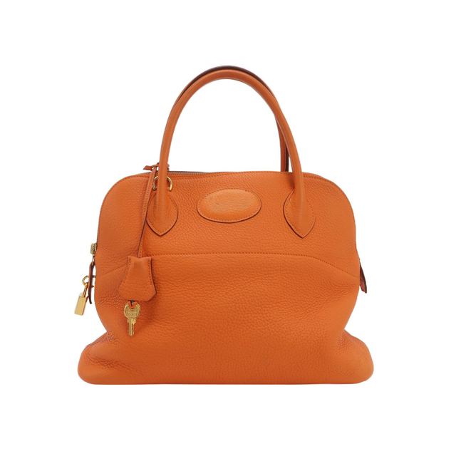 Hermès Bolide 31 Handtasche, 31.5 cm, Orange, Leder