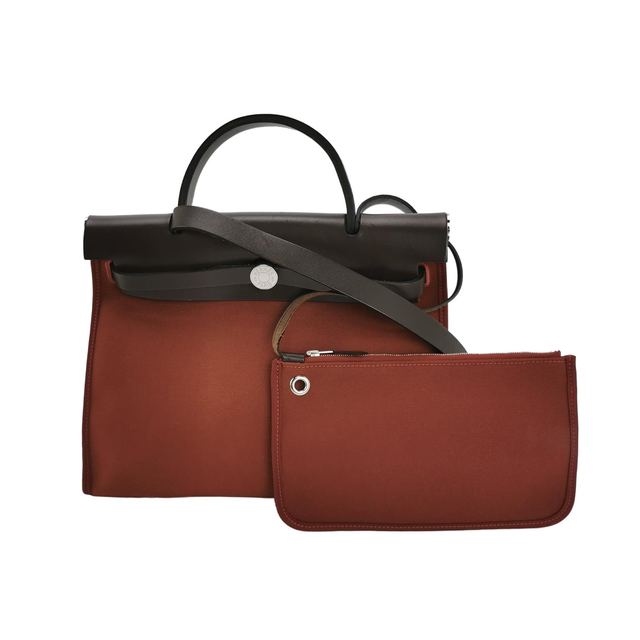 Hermès Herbag 31, Rot, Stoff