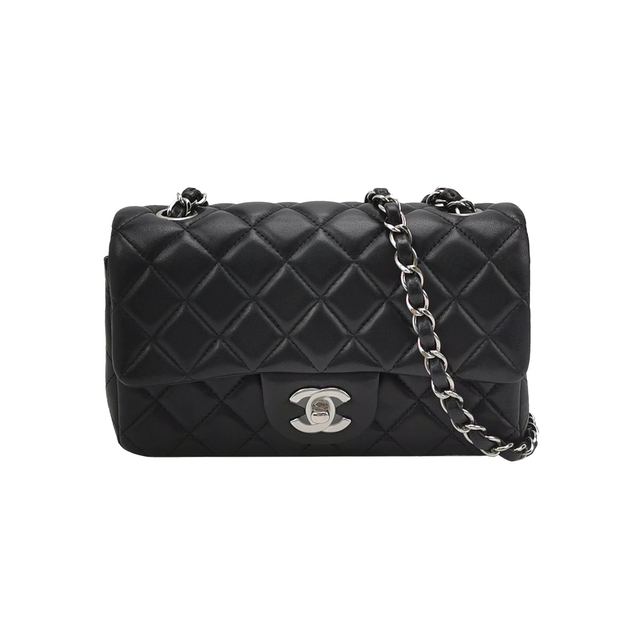 Chanel Classic Flap Umhängetasche, 19.5 cm, Schwarz, Artikel 69868242, Leder
