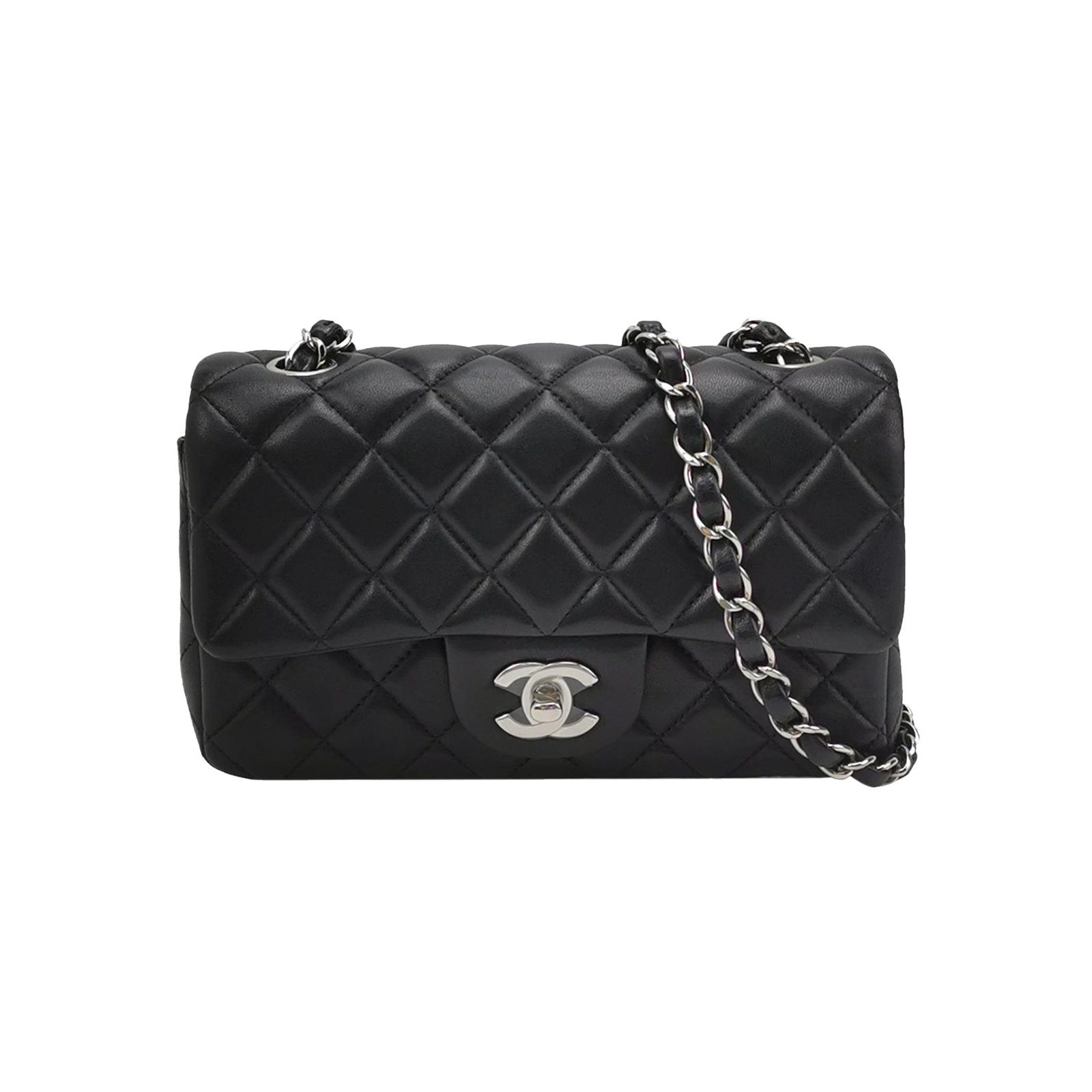 Chanel Classic Flap Umhängetasche, 19.5 cm, Schwarz, Artikel 69868242, Leder, Fotografiere 1