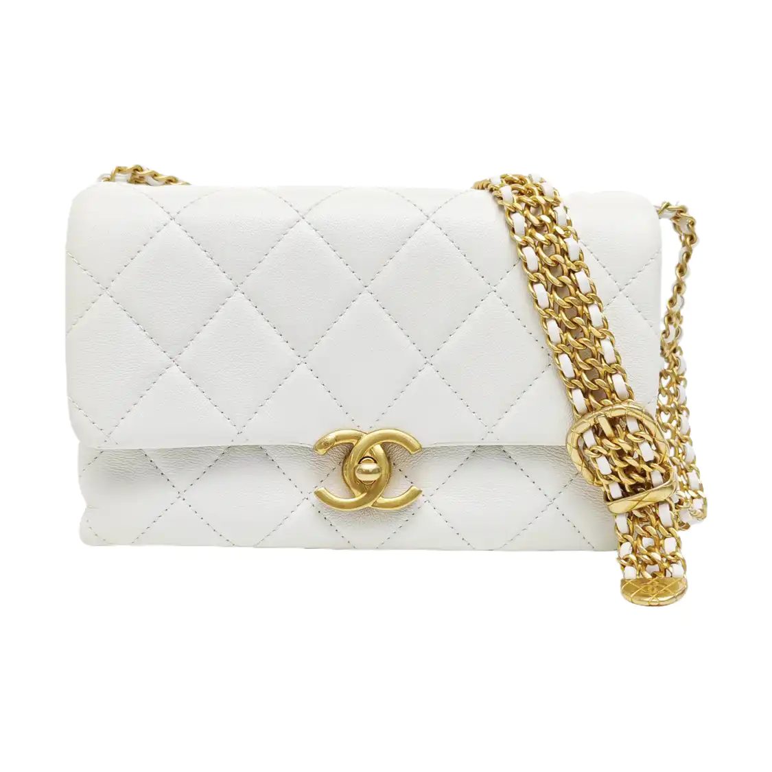 Chanel 23S حقيبة يد, 18 cm, أبيض, جلد, صورة 1