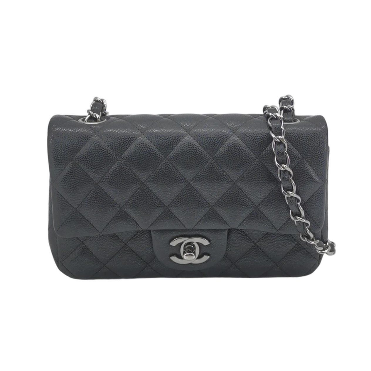 Chanel Classic Flap Umhängetasche, 20 cm, Schwarz, Artikel 70125078, Leder, Fotografiere 1
