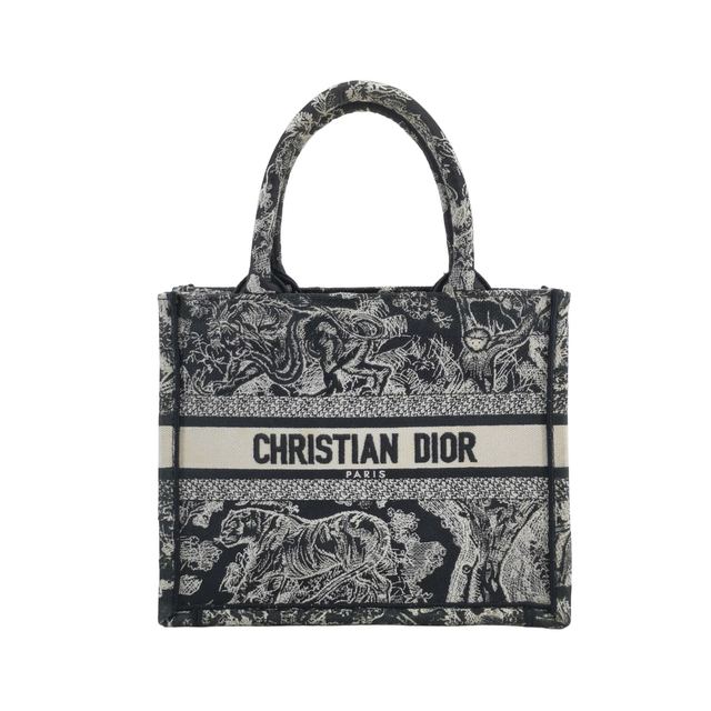 Dior Book Tote Handtasche, 26.5 cm, Schwarz, Stoff