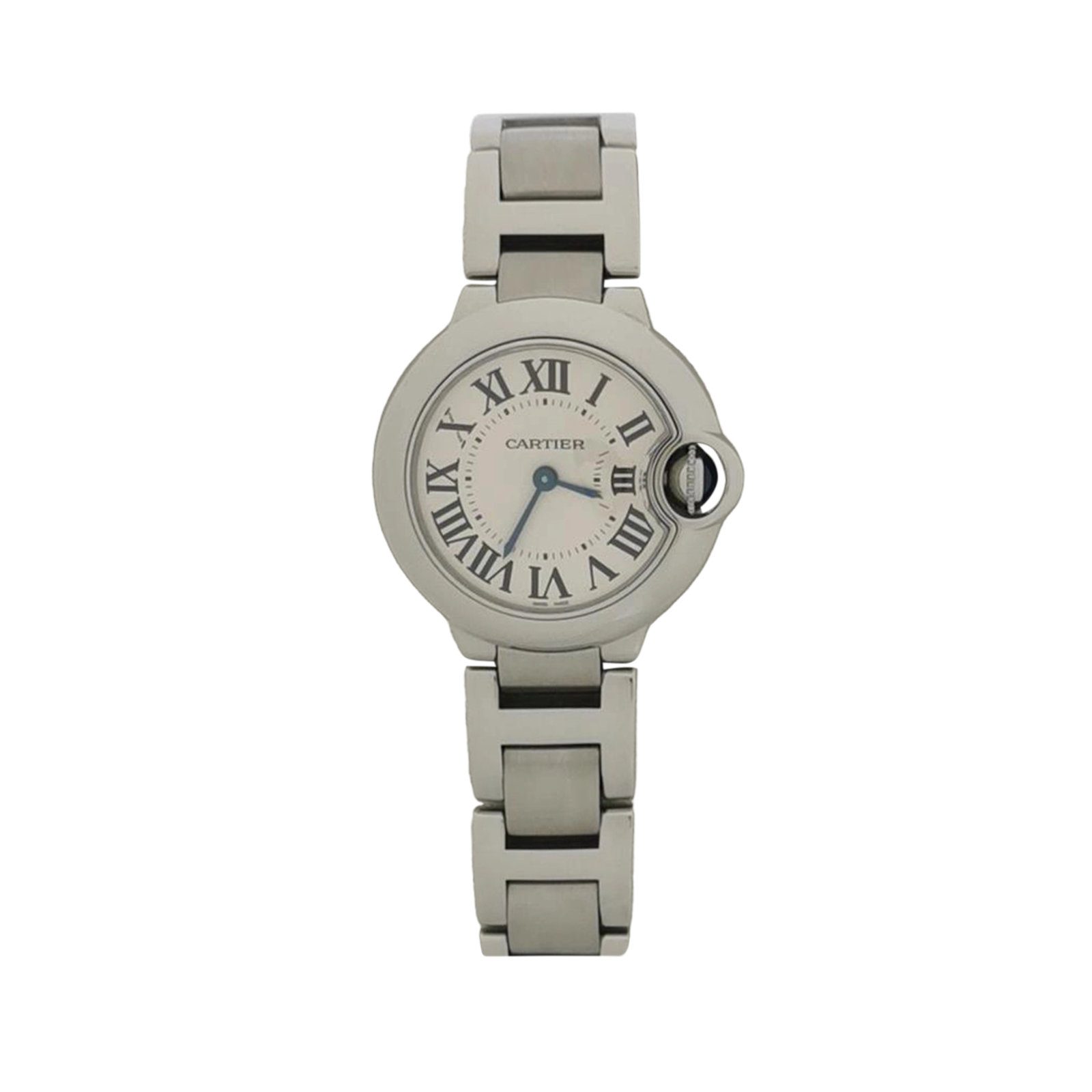 Cartier Ballon Bleu Uhr, weißes Zifferblatt, Quarz, Artikel 70220712, Stahl, Fotografiere 1