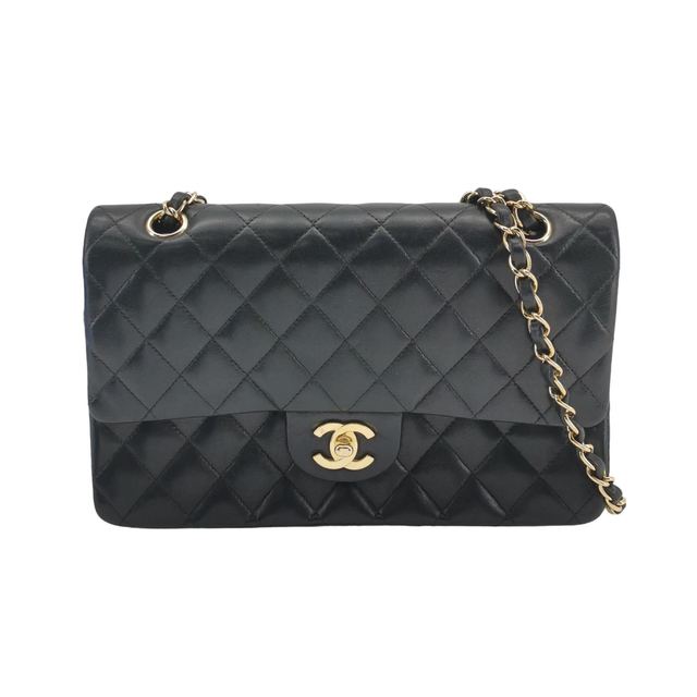 Chanel Classic Flap Schultertasche, 25 cm, Schwarz, Artikel 70259085, Leder