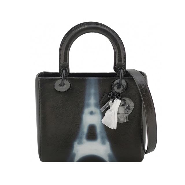 Dior Lady Dior Schultertasche, 24 cm, Schwarz, Artikel 70259117, Leder