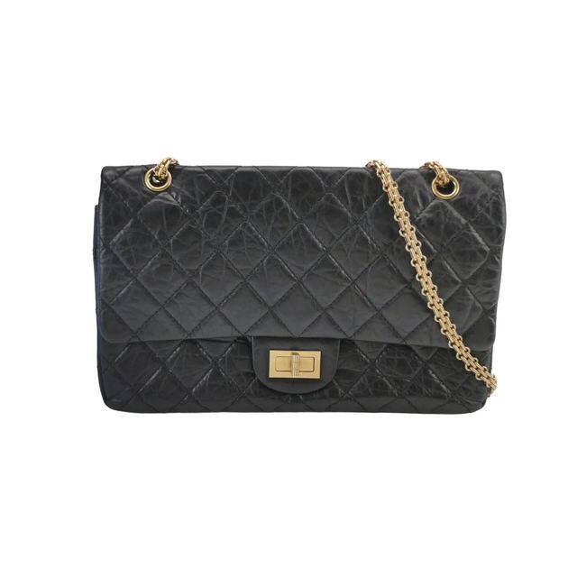 Chanel 2.55 Schultertasche, 31.5 cm, Schwarz, Artikel 70261450, Leder